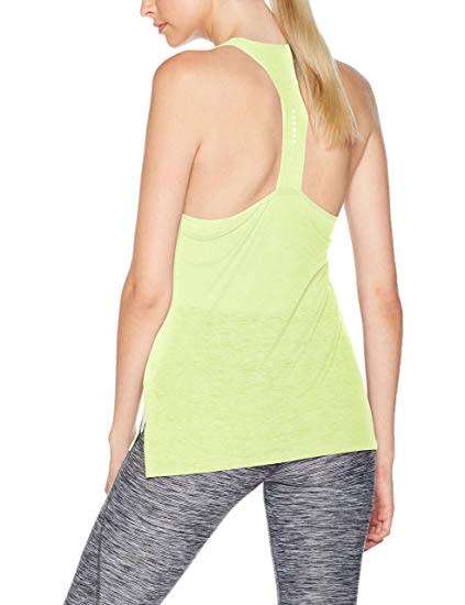Original Womens Nike Breathe Cool Running Tank Barely Volt 831782 701 Size Medium