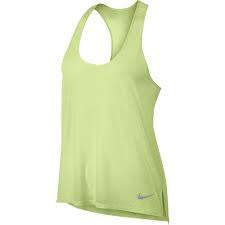 Original Womens Nike Breathe Cool Running Tank Barely Volt 831782 701 Size Medium