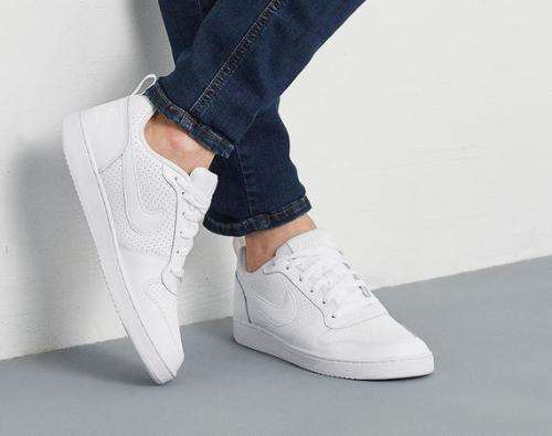 Original Mens Nike Court Borough LOW 838937 111 White Size UK 12 (SA 12)