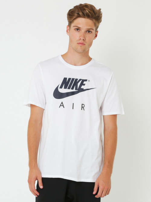 Original Mens Nike Sportswear AIR 3 Short Sleeve T-Shirt in White AA2303 100 Size XL