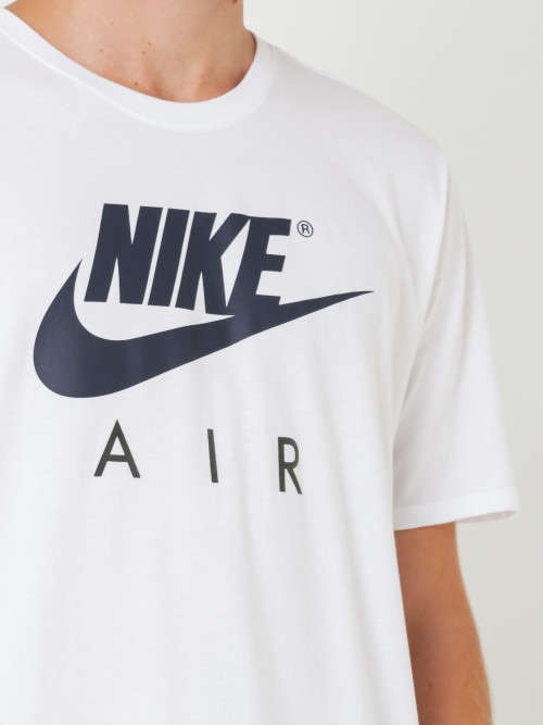 Original Mens Nike Sportswear AIR 3 Short Sleeve T-Shirt in White AA2303 100 Size XL