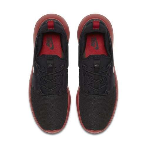 Original Mens NIKE ROSHE TWO Black/Black Gym Red 844656 005 Size UK 9 (SA 9)