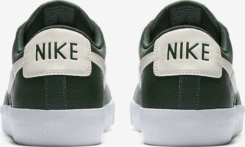 Original Mens NIKE Blazer LOW LEATHER (Latest) FIR/SAIL-GUM AJ9515 300 Size UK 12 (SA 12)