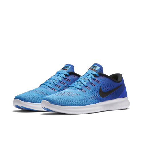 Original Mens Nike Free RN 831508 404  Blue Glow / Bright Crimson Size UK 12 (SA 12)