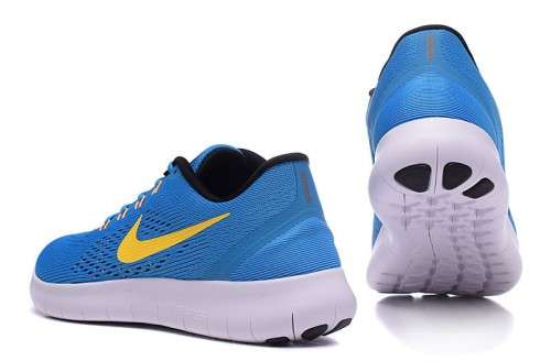 Original Mens Nike Free RN 831508 402  Blue / Yellow/ White Size UK 12 (SA 12)