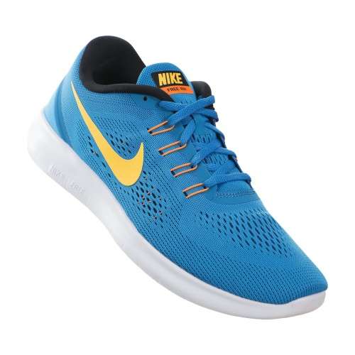 Original Mens Nike Free RN 831508 402  Blue / Yellow/ White Size UK 12 (SA 12)