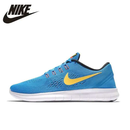 Original Mens Nike Free RN 831508 402  Blue / Yellow/ White Size UK 12 (SA 12)