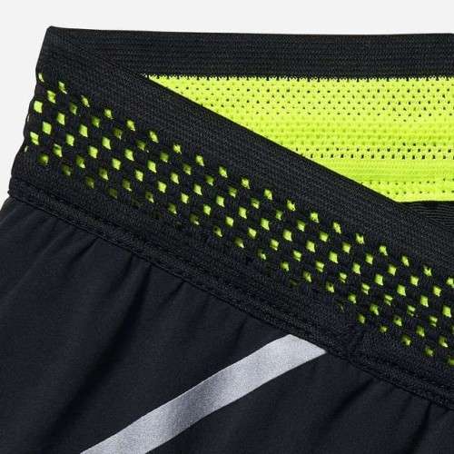 Original Women's NIKE Nike AeroSwift Black/ Volt Running Shorts 719564 010 Size Medium