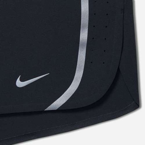 Original Women's NIKE Nike AeroSwift Black/ Volt Running Shorts 719564 010 Size Medium