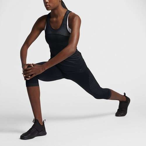 Original Womens Nike PRO HYPERCOOL Black/ Black 832056 010 Size Medium