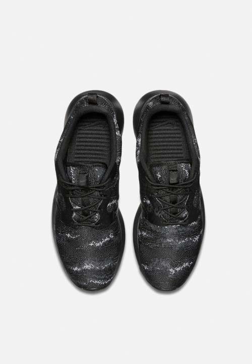 Original Mens NIKE ROSHE One KNIT JACQUARD Black/ Wolf Grey 777429 003 UK Size 10 (SA 10)