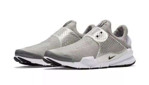 Original Mens NIKE SOCK DART Medium Grey/ Black- White 819686 002 UK Size 9 (SA 9)
