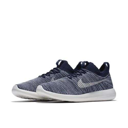 Original Women's NIKE Roshe TWO FLYKNIT V2 917688 400 College Navy/ Sail Size UK 5.5 (SA 5.5)