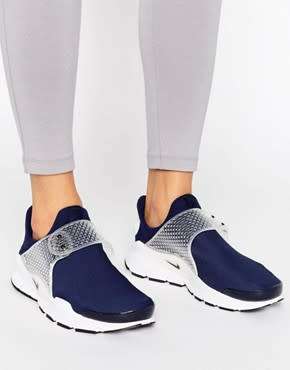 Original Women's NIKE SOCK DART Midnight Navy/ Black- White 848475 401 Size UK 5.5 (SA 5.5)