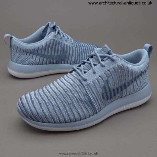 Original Women's NIKE Roshe TWO FLYKNIT 844929 400 Blue- Grey/ Ocean Fog Size UK 5.5 (SA 5.5)