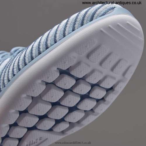 Original Women's NIKE Roshe TWO FLYKNIT 844929 400 Blue- Grey/ Ocean Fog Size UK 5.5 (SA 5.5)