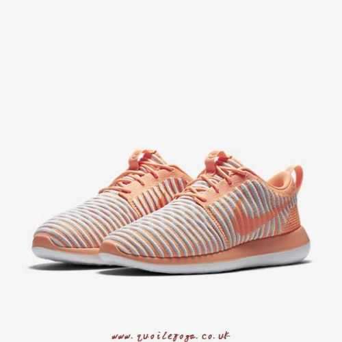 Original Women's NIKE Roshe TWO FLYKNIT 844929 800 PEACH- CREAM Size UK 4.5 (SA 4.5)