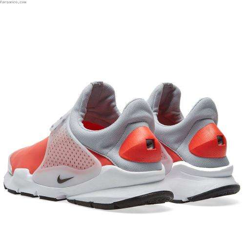 Original Mens NIKE SOCK DART SE (Special Edition) Max Orange/ Wolf Grey 911404 800 UK Size 9 (SA 9)