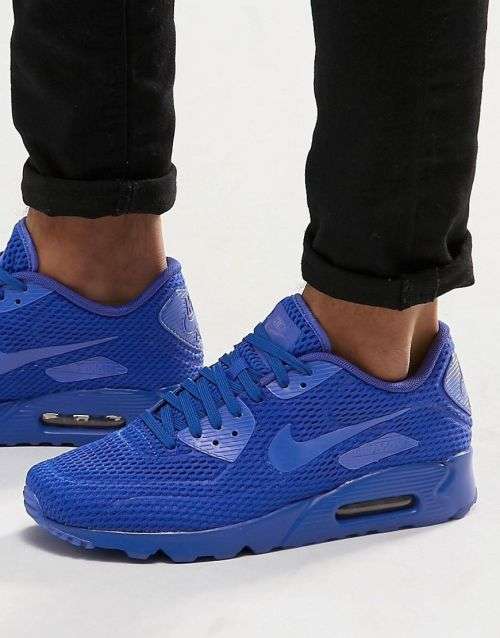 Original Mens NIKE Air Max 90 ULTRA BR Racer Blue 725222 402 Size UK 10 (SA 10)