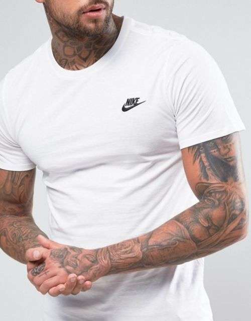 Original Mens NIKE Futura T-shirt In White 827021 100 Size Large