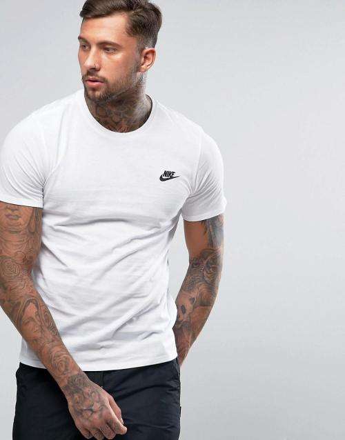 Original Mens NIKE Futura T-shirt In White 827021 100 Size Large