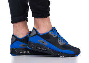 Original Mens NIKE Air Max 90 ULTRA Essential 819474 403 Dark Obsidian/ Black Size UK 10 (SA 10)