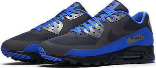 Original Mens NIKE Air Max 90 ULTRA Essential 819474 403 Dark Obsidian/ Black Size UK 10 (SA 10)