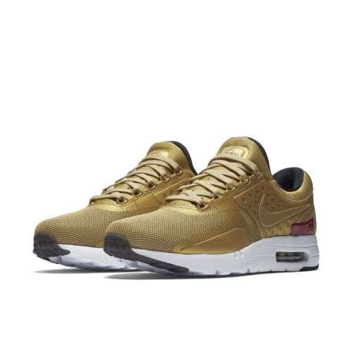 Original Mens NIKE Air Max ZERO QS Metallic Gold/ Varsity Red 789695 700 Size UK 8 (SA 8)