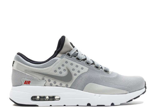 Original Mens NIKE Air Max ZERO QS Metallic SILVER 789695 002 Size UK 9 (SA 9)