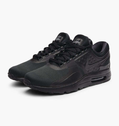 Original Mens NIKE Air Max ZERO ESSENTIAL Black/ Black 876070 006 Size UK 9 (SA 9)