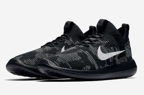 Original Mens NikeLab Roshe Two Flyknit V2 Camouflage Black/White 918262 001 Size UK 7 (SA 7)