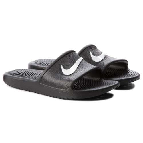 Original NIKE Kawa Shower Kid's Slides AQ0899 001 Black Size UK 6 (SA 6)