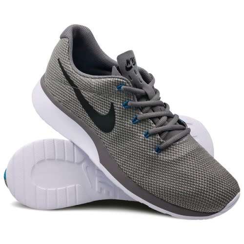 Original Mens Nike Tanjun Racer Gunsmoke/ Black/ Grey 921669 006 Size UK 8 (SA 8)