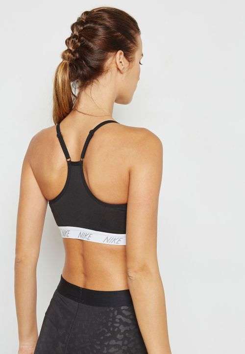 Original Womens NIKE Indy Soft Bra DRI-FIT BLACK Light Support 877236 010 Size Medium