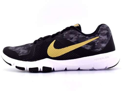 Original Mens Nike FLEX CONTROL SP Black/ Metallic Gold 921697 001 Size UK 11 (SA 11)