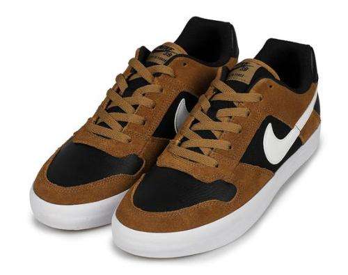 Original Mens NIKE SB DELTA FORCE VULC Golden Beige Black 942237 201 Size UK 8 SA 8