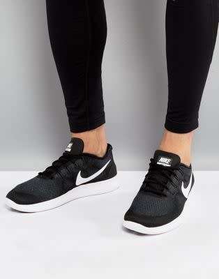 Original Mens Nike Free RN 2017 Running Black/White 880839 001 Size UK 10 (SA 10)