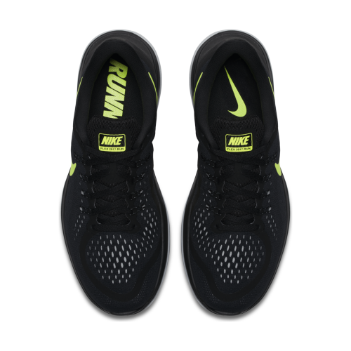 Original Mens Nike Flex 2017 RN Running Black/ Volt/ Wolf-Grey 898457 015 Size UK 11 (SA 11)