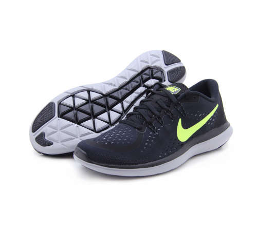 Original Mens Nike Flex 2017 RN Running Black/ Volt/ Wolf-Grey 898457 015 Size UK 11 (SA 11)