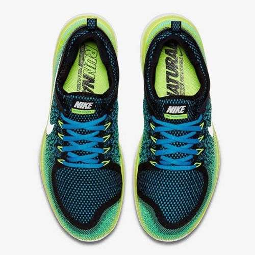 Original Mens Nike Free RN Distance 2 Chlorine Blue/ White 863775 402 Size UK 12 (SA 12)