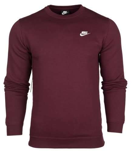 Original Mens NIKE NSW CREW CLUB FLEECE RED 804340 681 Size Extra Large
