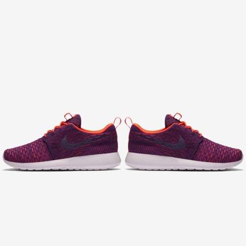 Original Women's NIKE ROSHE ONE FLYKNIT TTL CRIMSON / GRND PURPLE 704927 803 Size UK 4.5 (SA 4.5)