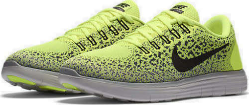Original Mens Nike Free RN Distance VOLT/ BLACK- DARK GREY 827115 701 Size UK 10 (SA 10)