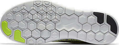 Original Mens Nike Free RN Distance VOLT/ BLACK- DARK GREY 827115 701 Size UK 10 (SA 10)