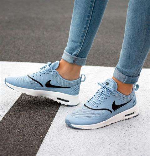 Original Women's NIKE AIR MAX THEA Blue- Grey/ Black-Summit 599409 414 Size UK 4.5 (SA 4.5)