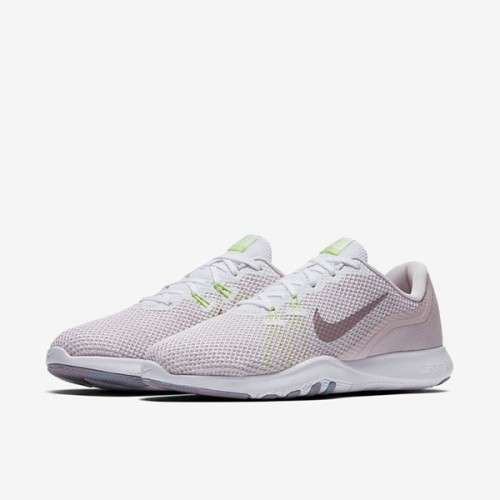 Nike training flex trainer 7 in white and pink discount