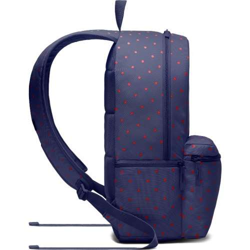 Original NIKE Sportswear Heritage Printed Backpack BA5761 478 Blue Void/ Habanero Red