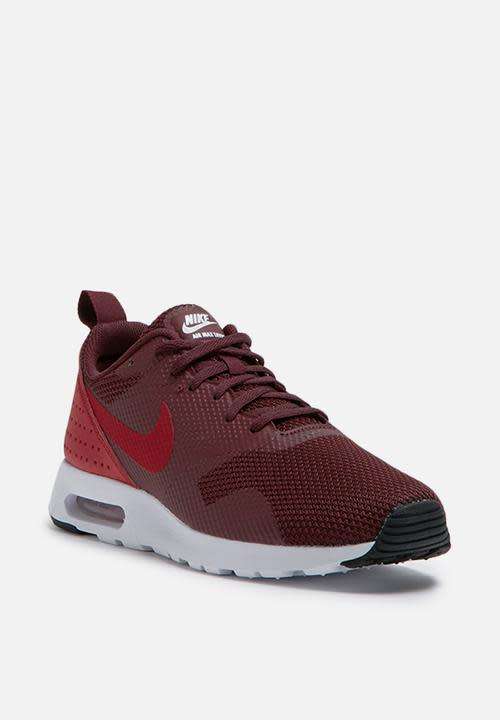 Original Mens NIKE Air Max TAVAS 705149 604 Night Maroon/ Gym Red Size UK 9.5 (SA 9.5)