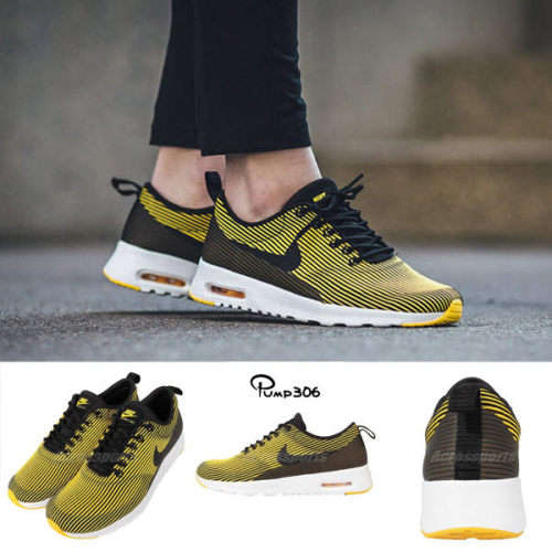 Original Women's NIKE AIR MAX THEA KJCRD Black/ Varsity Maize 718646 004 Size UK 6 (SA 6)