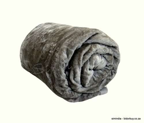 New Arrivals Super Soft 3 PLY Heavy Quality Mink & Embossed Blanket - Dark Grey